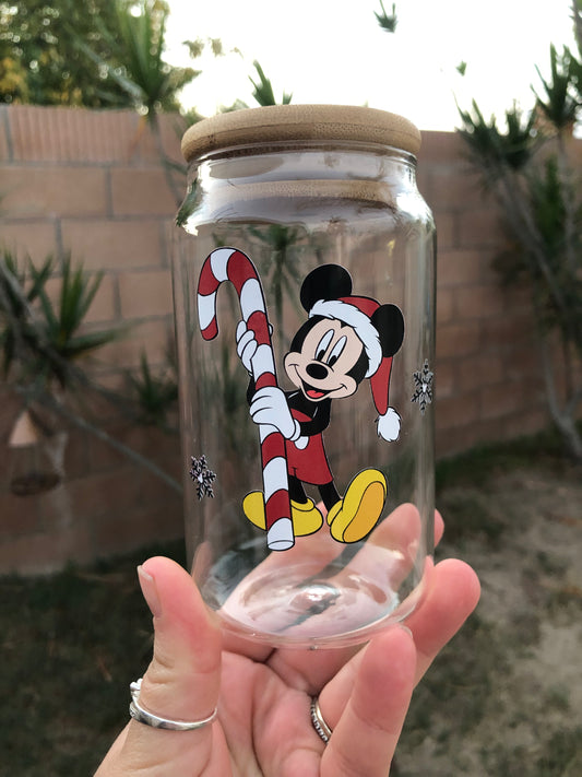 Christmas Mouse 12oz Glass RTS
