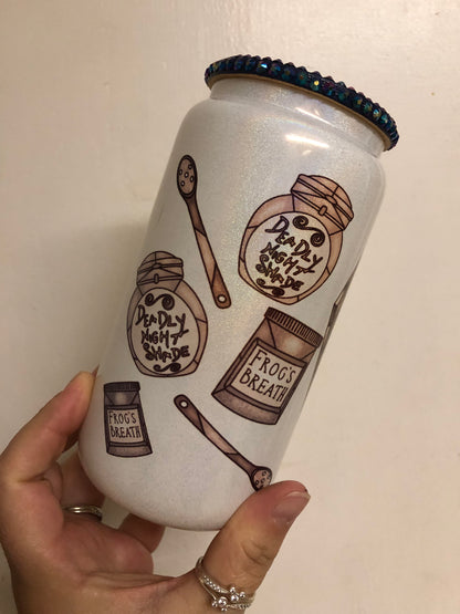 Sally 16oz Glittered Glass RTS