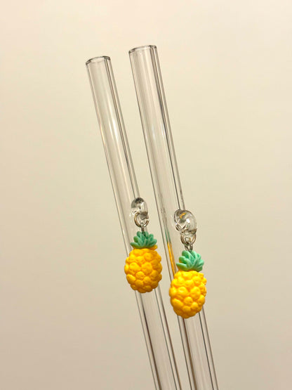 Glass Charm Straws RTS