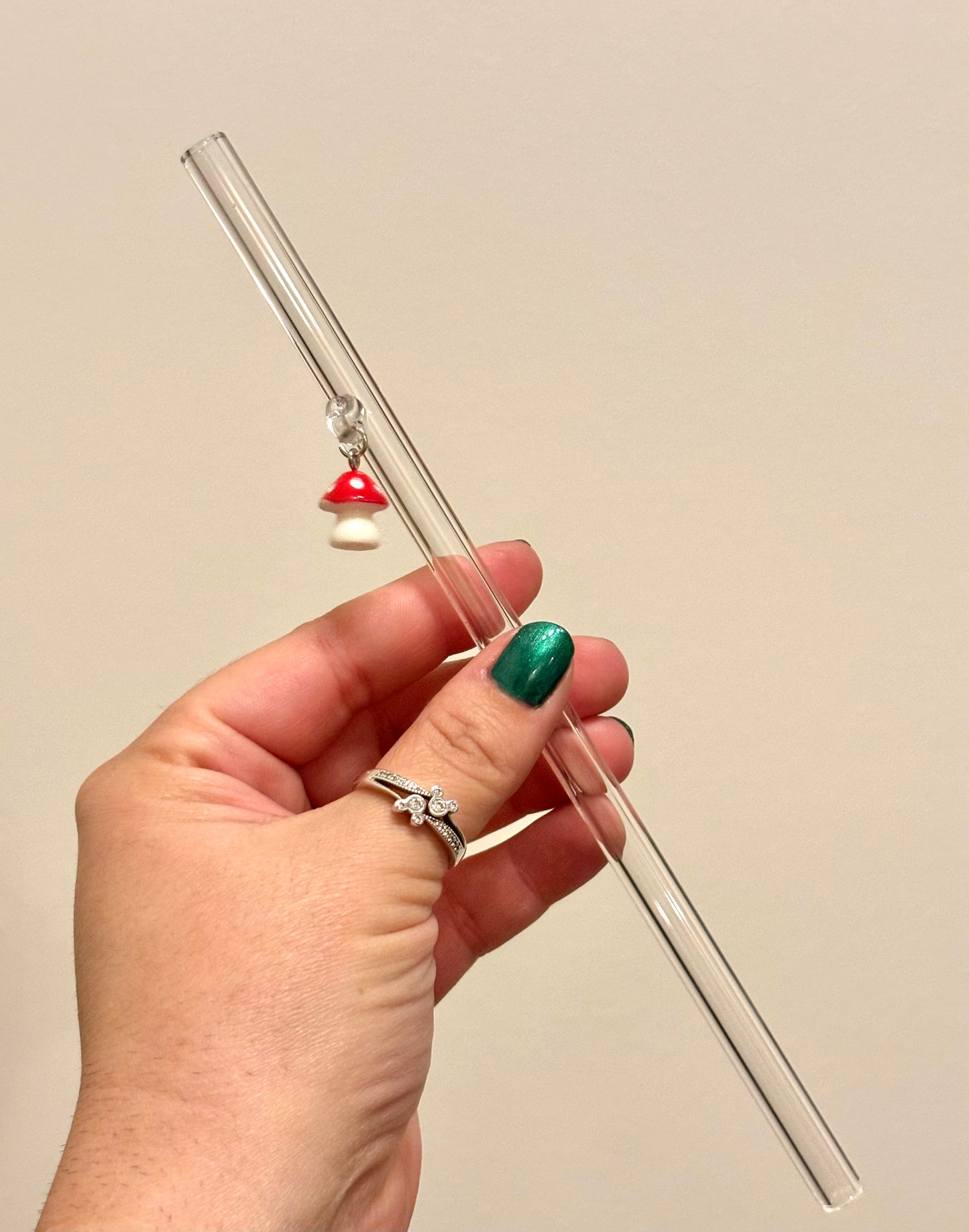 Glass Charm Straws RTS