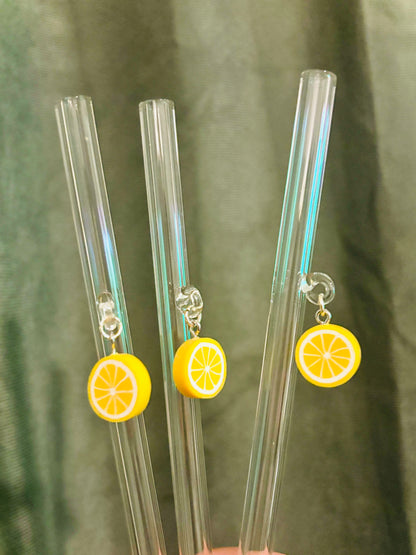 Glass Charm Straws RTS