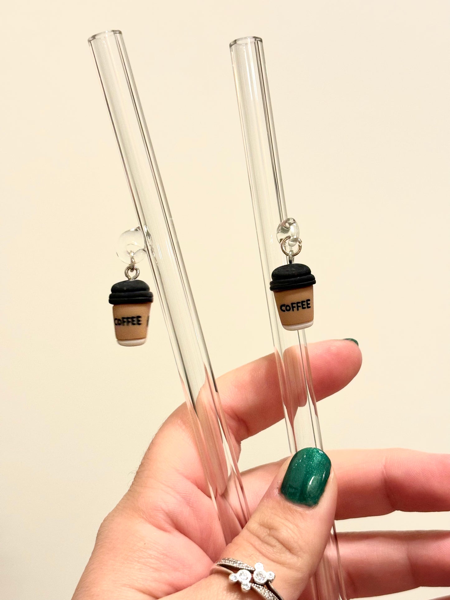 Glass Charm Straws RTS